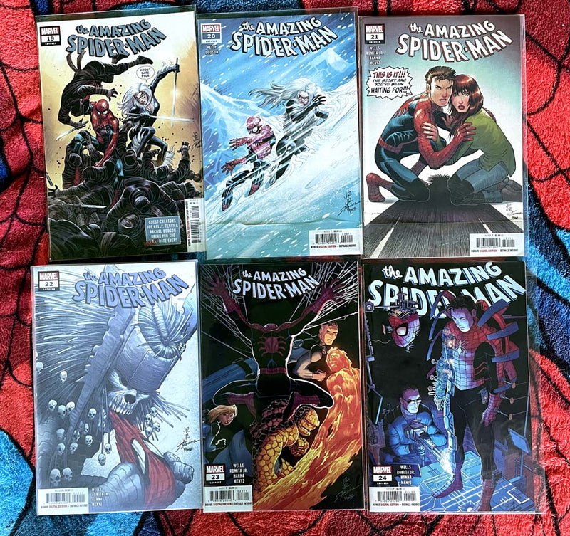 The Amazing Spider-Man #1-13,variant #900,19-24 M/NM Wells/Romita full run lot