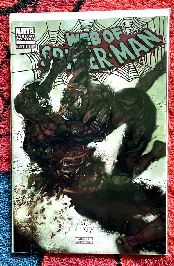 WEB OF SPIDER-MAN #1 Zombie VARIANT VF-NM