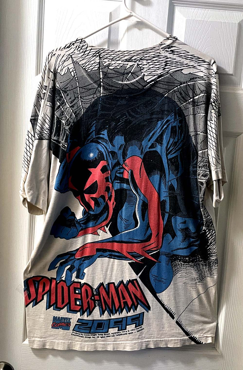 RARE Spider-Man 2099 Vintage T Shirt XL front and back  graphics