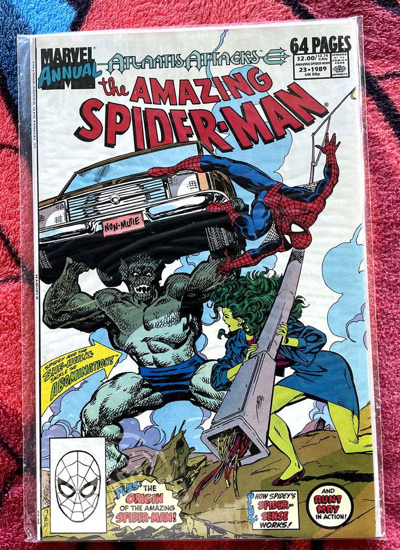 The Amazing Spider-Man annuals 22 & 23 Speedball She-Hulk VS Abomination VF