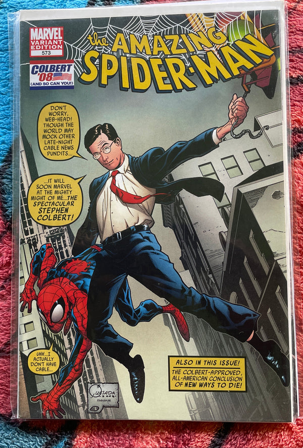 The Amazing Spider-Man  #573  New Ways to Die Colbert variant  VF-NM
