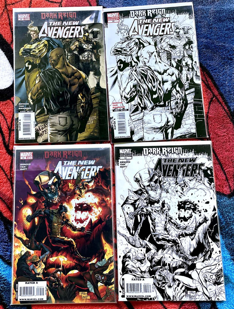 The New Avengers 48-54-sketch variants VF