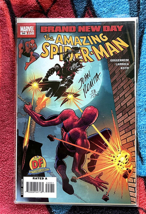 The Amazing Spider-Man #549 Autographe des forces dynamiques John Romita Sr. VF-NM