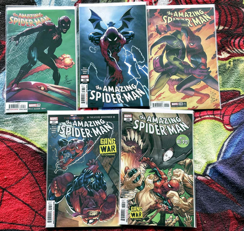 The Amazing Spiderman #35-38,36 variant-#39-44 Gang War  NM