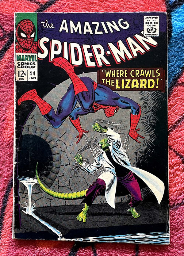 THE AMAZING SPIDER-MAN #44  (1967) - 2rd LIZARD!  4.5