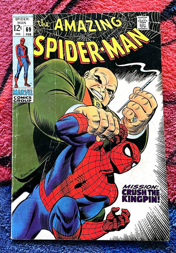 Apparence de The Amazing Spider-Man #69-GD 7.5 Marvel Silver Age-Kingpin