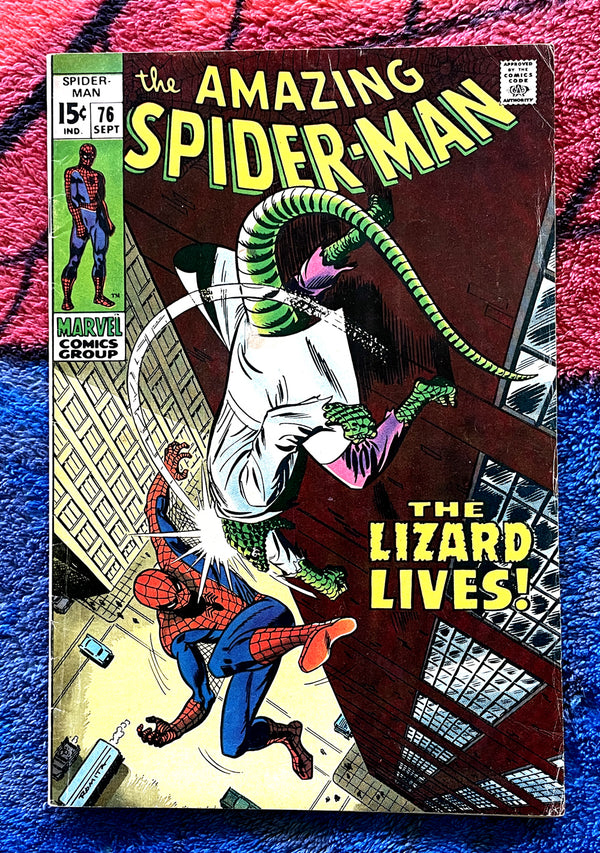 THE AMAZING SPIDER-MAN #76 6.5 -Le lézard vit Marvel Silver Age