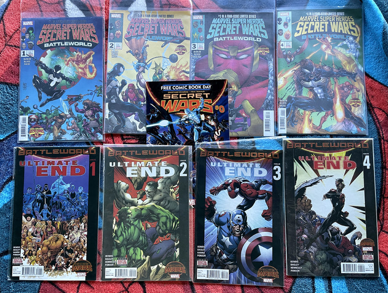 Marvel Super Heroes Secret Wars Battleworld/Ultimate End #1-4 series 1 & 2 FCBD#0 NM