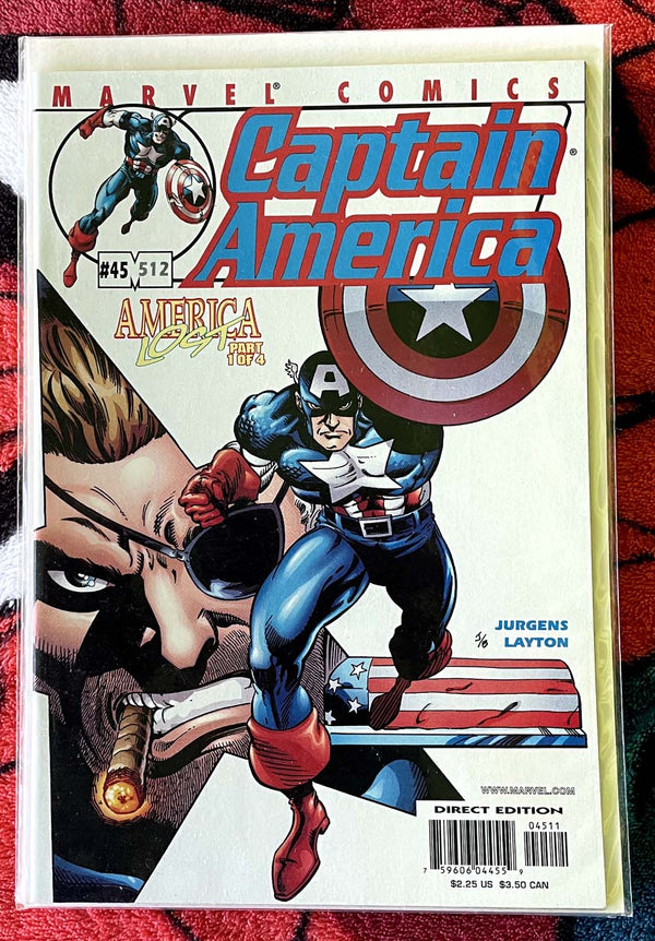 Captain America #45-48 America Lost, course complète en 4 parties NM
