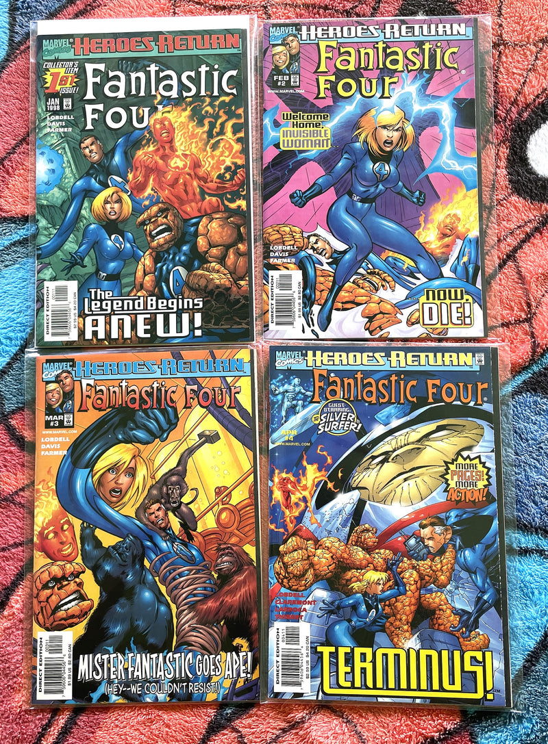 The Fantastic Four Family-Heroes Return #1-4 VF Two in One Annual #1-Thing