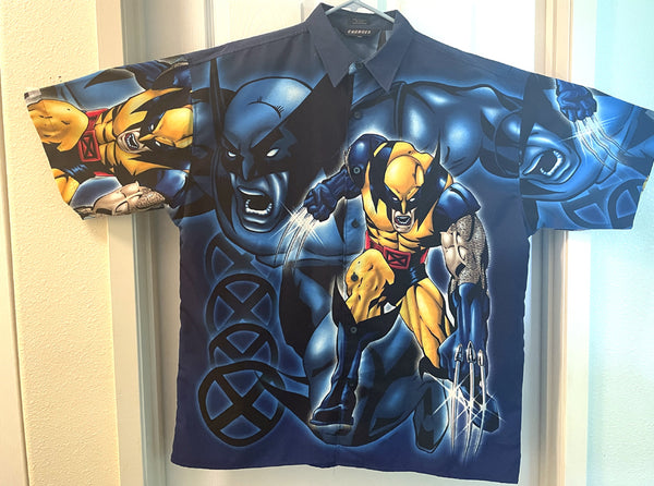 vintage Changes Marvel Wolverine X- Men All Over Print Shirt Homme XL
