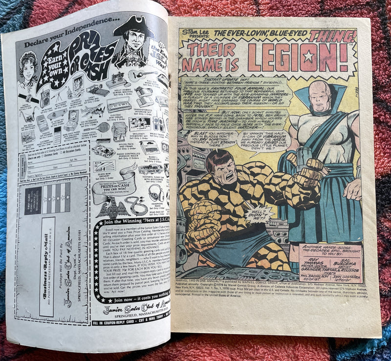 The Fantastic Four Family-Heroes Return #1-4 VF Two in One Annual #1-Thing