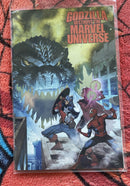 Godzilla destroys the Marvel universe #1-Yu foil variant #1  NM