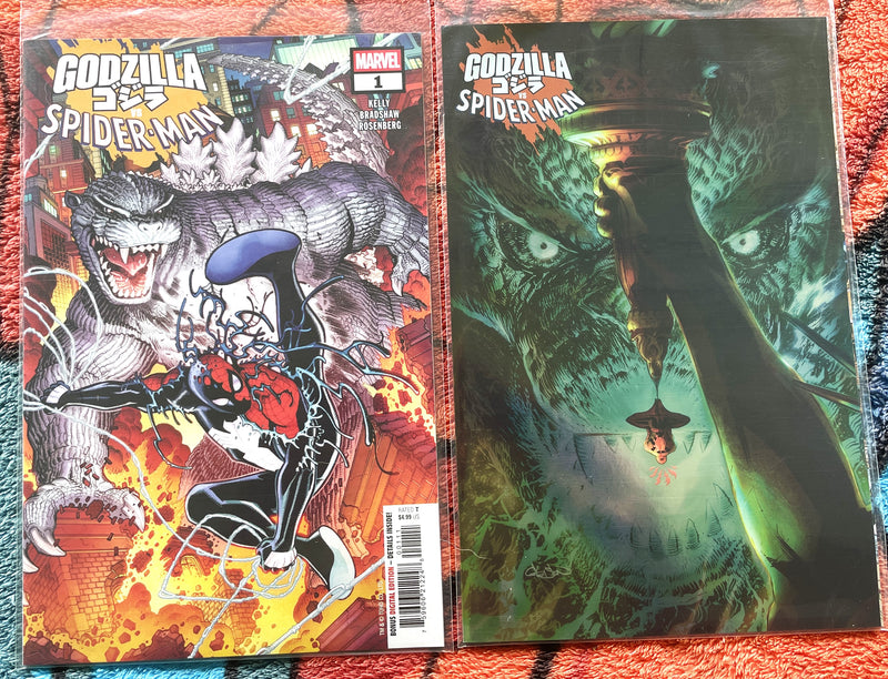 Godzilla vs Spider-Man #1 & Foil variant #1 VF-NM