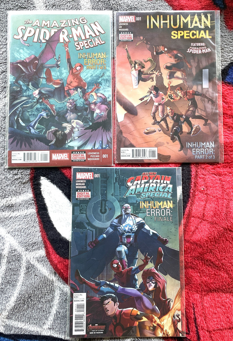 Inhuman Error Amazing Spider-Man-Inhumans-Capt. America VF-NM Amazing Adventures