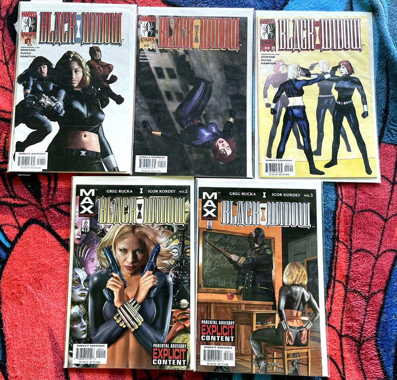 Avengers -MK Black Widow #1-3/Max #2 & 3  VF-NM