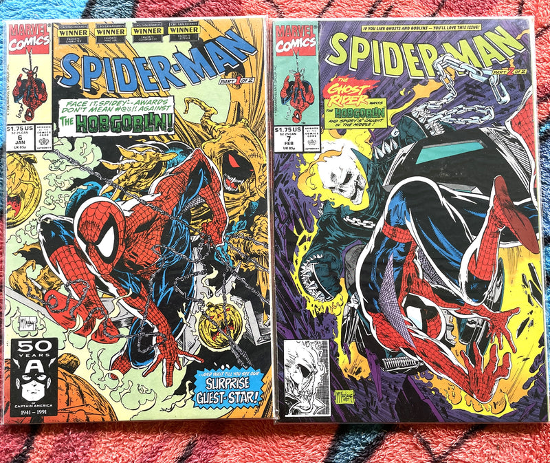 Spider-Man  6 & 7  Fleer Ultra print Hobgoblin VF-NM