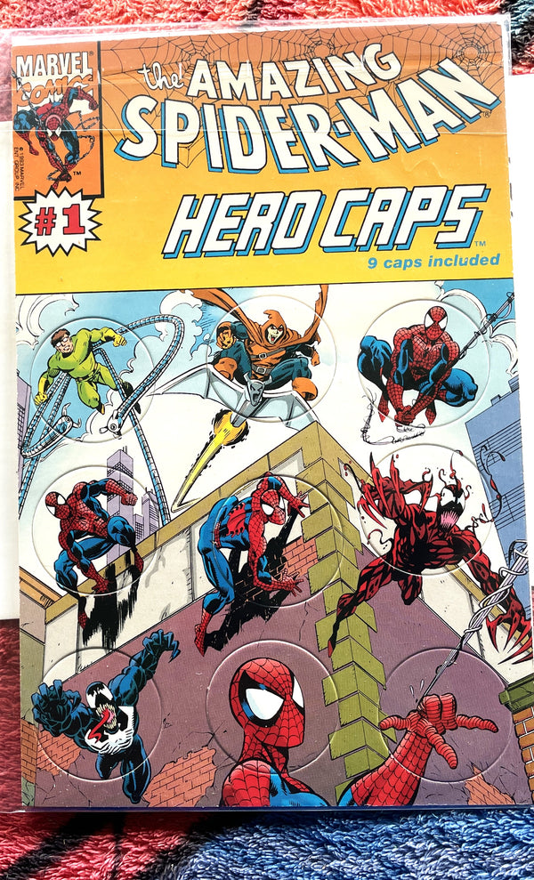 The Amazing Spider-Man HERO CAPS 1-9 Venom Brand New 1993 Marvel Comics