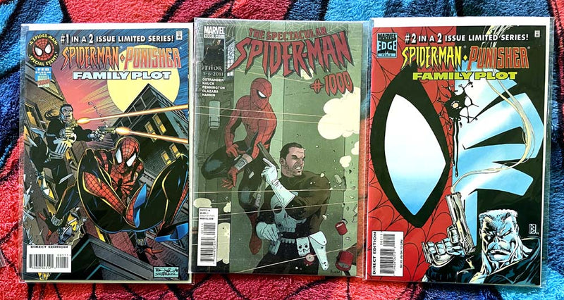 Spider-Man/Punisher Family Plot #1 & 2 / The Spectacular Spider-Man #1000 VF-NM