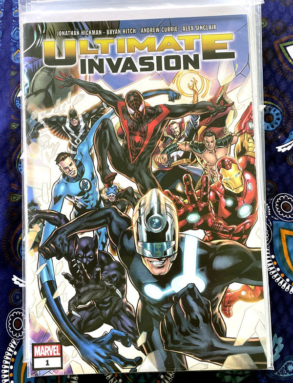 Ultimate Invasion 1-4, variante foil, Ultimate Universe #1 Lot complet VF+-NM