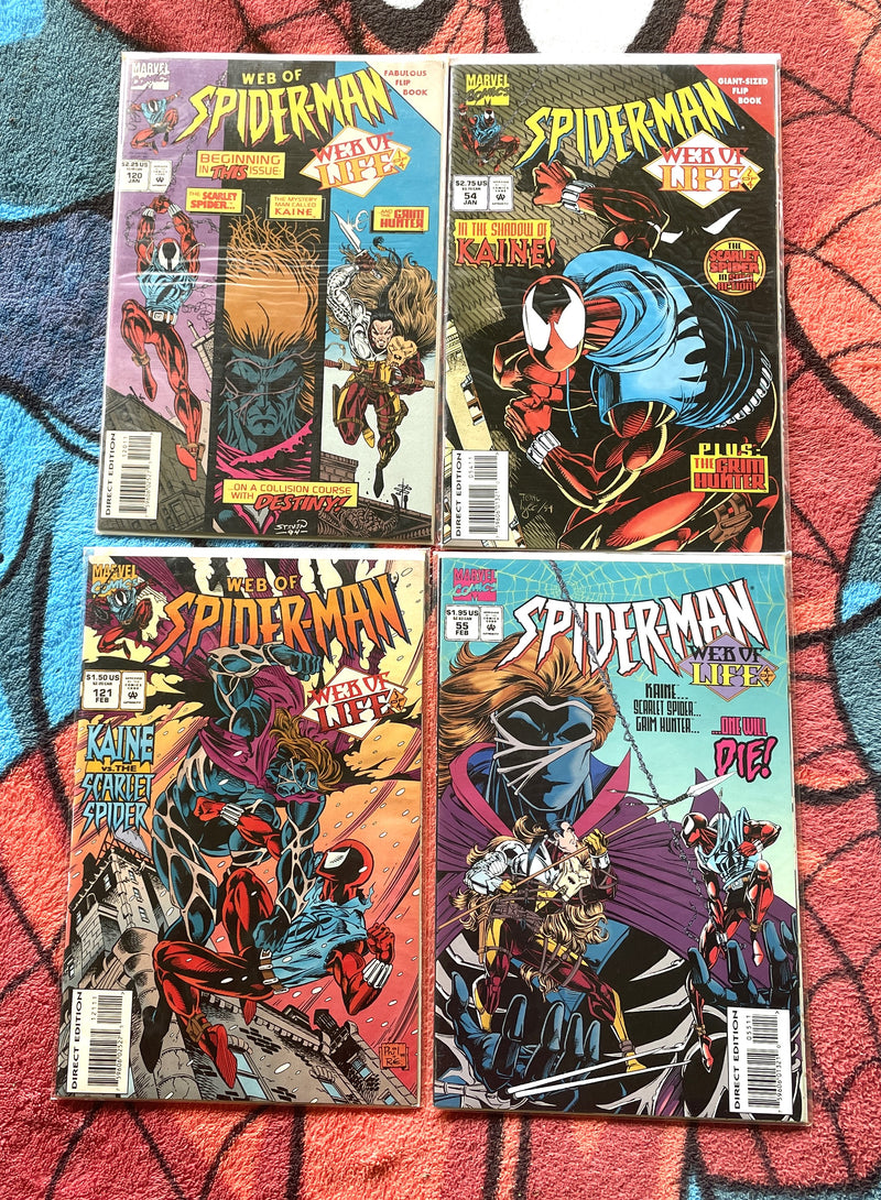 WEB OF LIFE #1-4 - WEB OF SPIDER-MAN #120-121 & Spider-Man #54-55  VF-NM