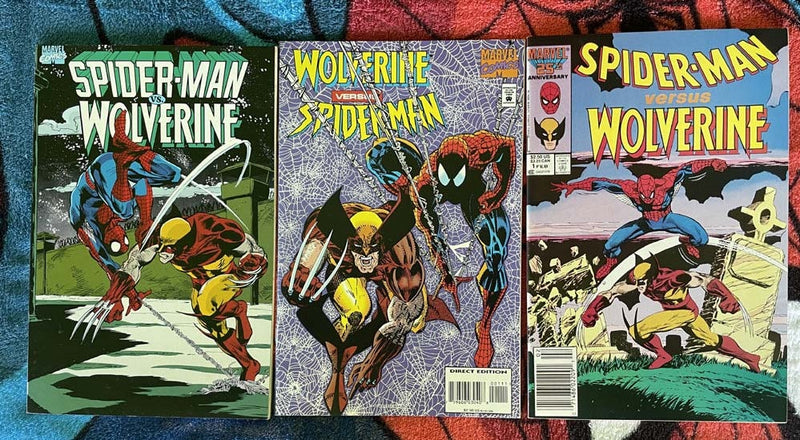 Spider-Man vs Wolverine 3 editions VF-NM VF-NM