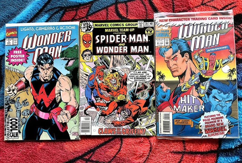 Wonder Man #1,Annual #2, MArvel Team up #78  VF-NM