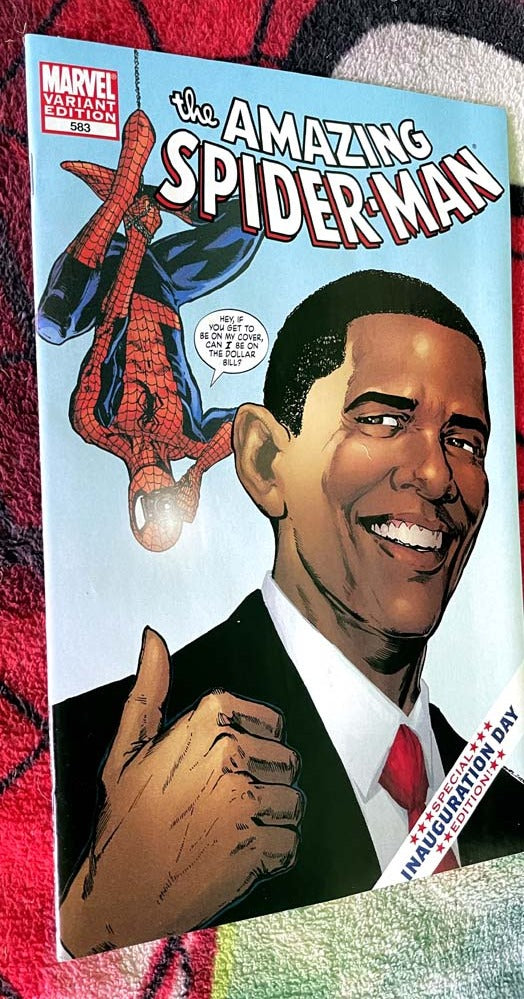 The Amazing Spider-Man #583 5 set complete Barack Obama Variant  NM