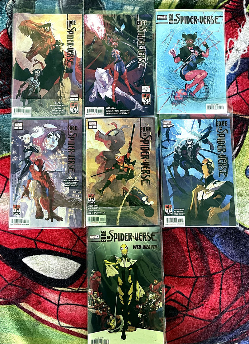 Edge of Spider-Verse #1-5 version complète complète des variantes NM #2 et 5