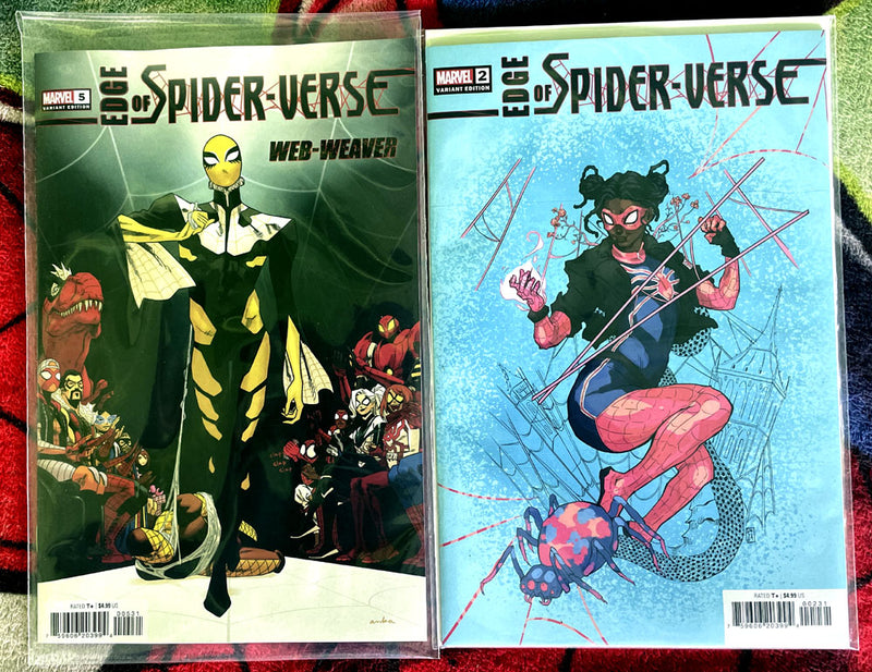 Edge of Spider-Verse #1-5 version complète complète des variantes NM #2 et 5