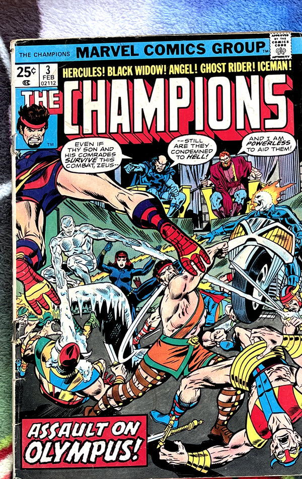 The Champions #3,8 & 9  (1975) - Lot Of 3  VG-Fine