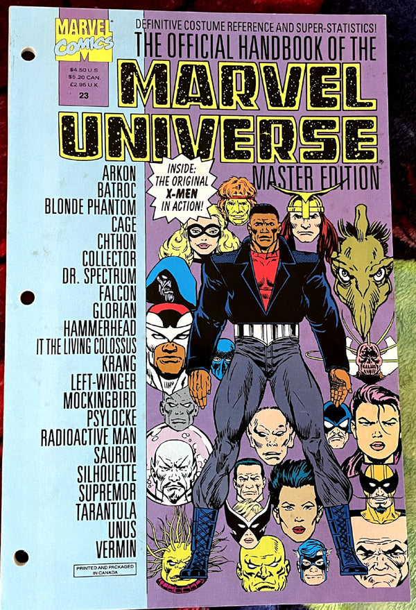 Official Handbook of the Marvel Universe #23 VF Master Edition      Bagged