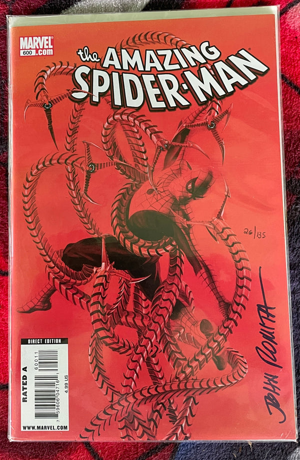 The Amazing Spider-Man #600-Romita Sr. autograph-NM-Dynamic Forces  variant-COA