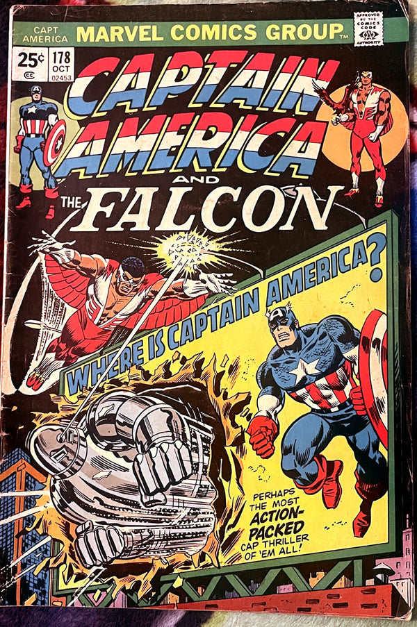 Marvel Bronze Age-Captain America et The Falcon #178 Copie du lecteur