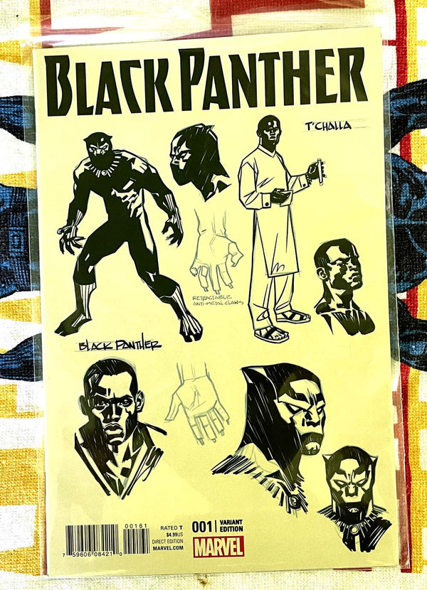 Black Panther #001, variante de croquis NM