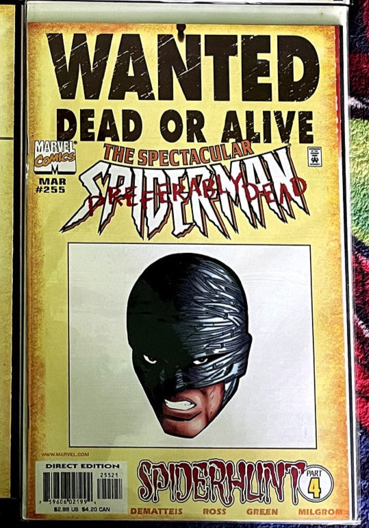 Spider-Man Wanted Dead or Alive-The Spectacular Spider-Man #235  variant NM