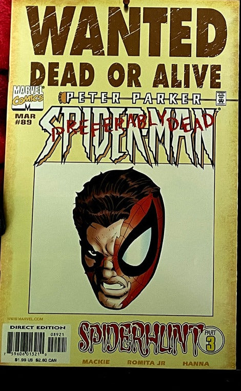 Spider-Man Wanted Dead or Alive- Peter Parker Spider-Man #89 NM