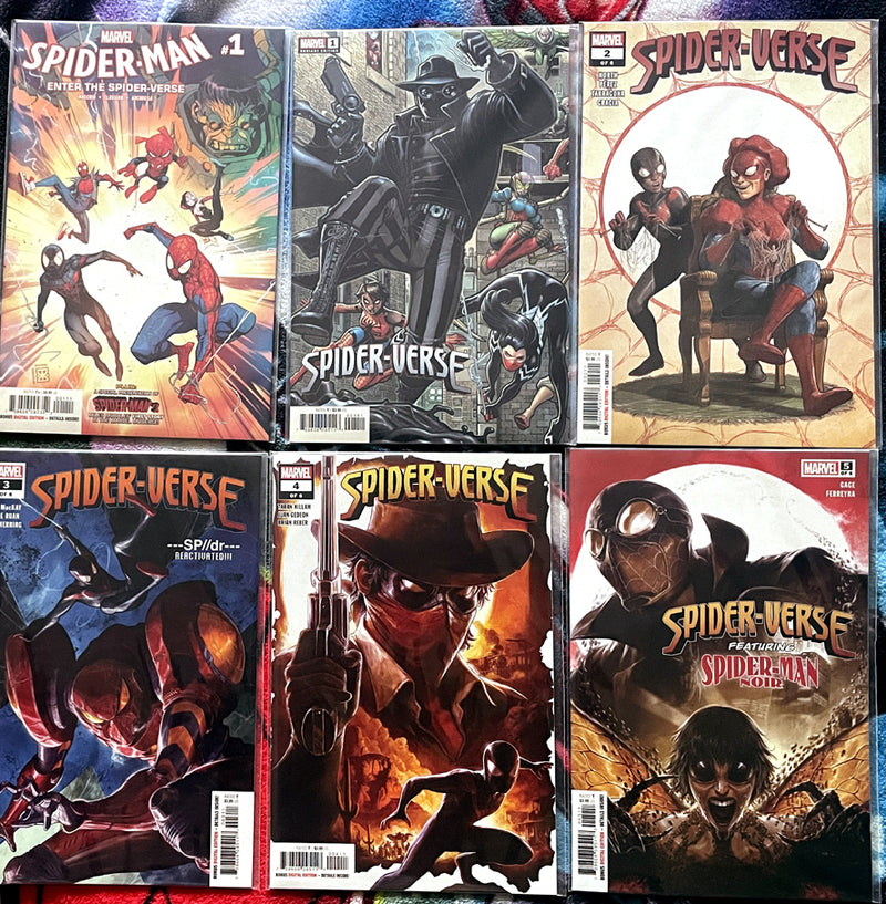 Spider-Verse #1-6-#1 noir variant NM