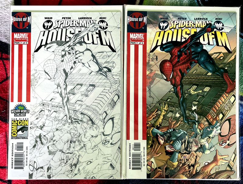 Spider-Man House of M  #1 - 5. sketch variant #1,variant #2 NM