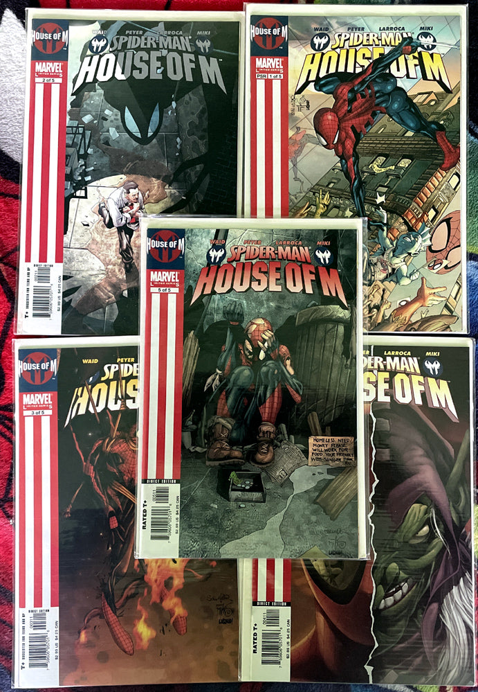 Spider-Man House of M  #1 - 5. sketch variant #1,variant #2 NM