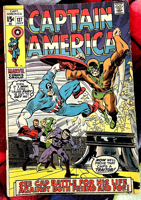 Marvel Silver Age-Captain America #127  Nick Fury READER COPY