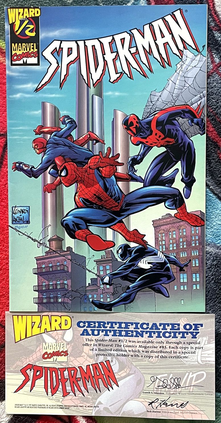 Wizard Spider-Man 1/2 VF with COA