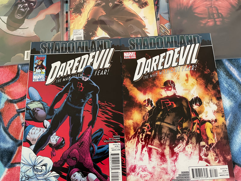 Daredevil #511-512-Shadowland-One Shot- #1 Variant-2-5 full run   -NM