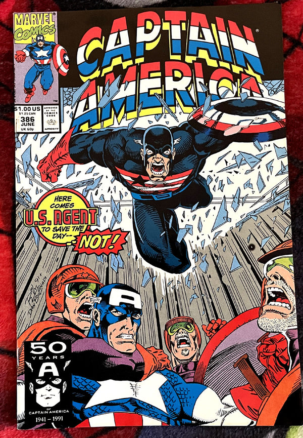 Avengers- Captain America #386  U.S.Agent  F-VF