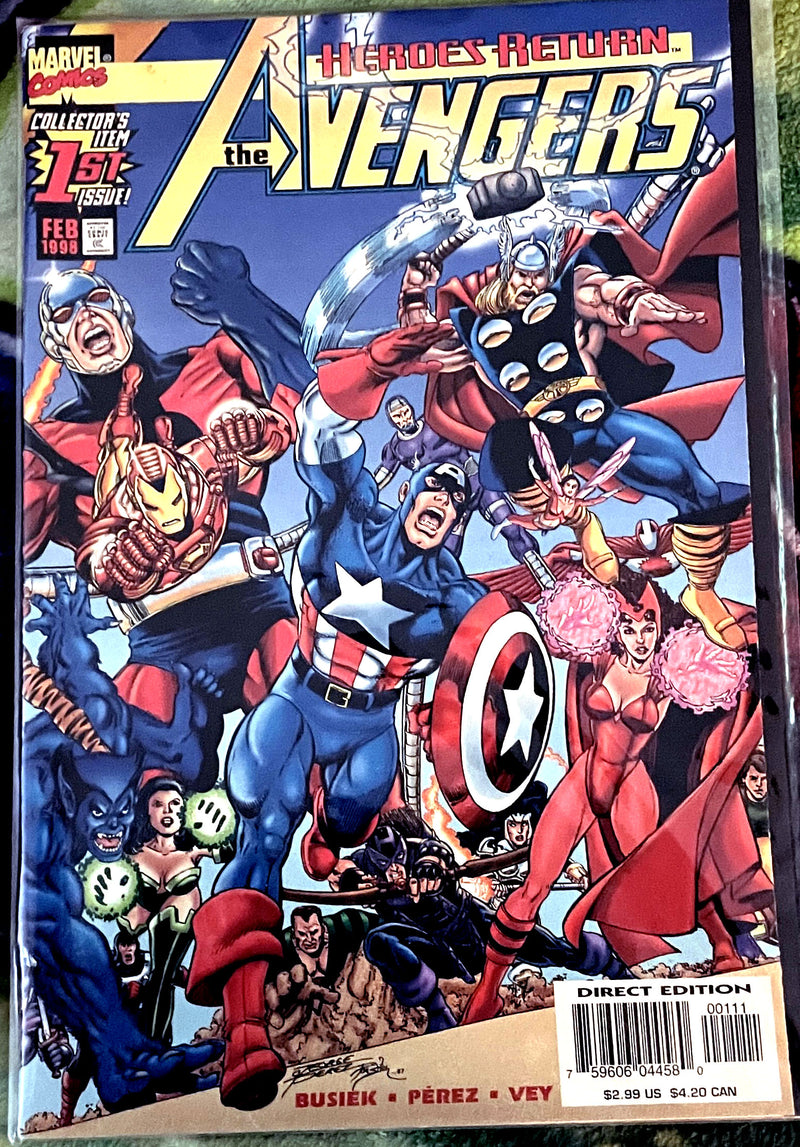 The Avengers #1-Heroes Return! Wraparound Cover! VF-NM