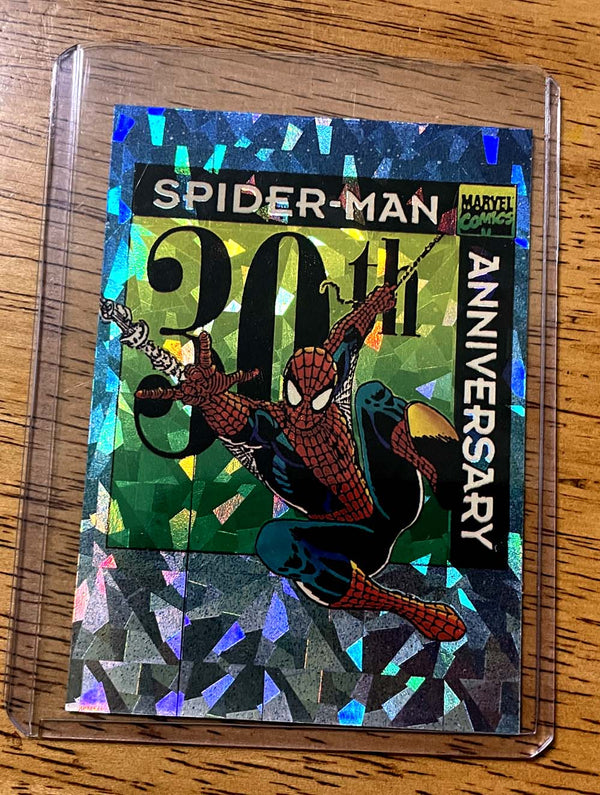 1992 Marvel Comics Spider-man P9 30e anniversaire Prism Card NM
