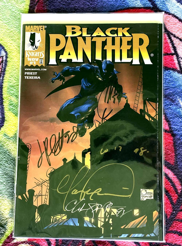 BLACK PANTHER #1-Autographié (4) Forces dynamiques 1787/8000 NM