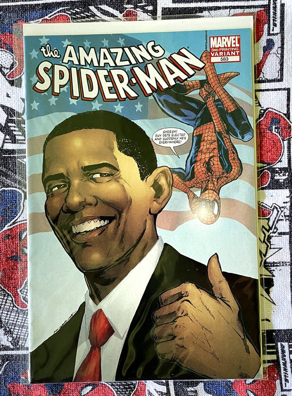The Amazing Spider-Man #583 troisième tirage Obama Variant NM