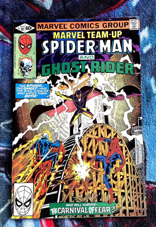 MARVEL TEAM-UP #58 & 91/ SPIDER-MAN & GHOST RIDER VF-NM