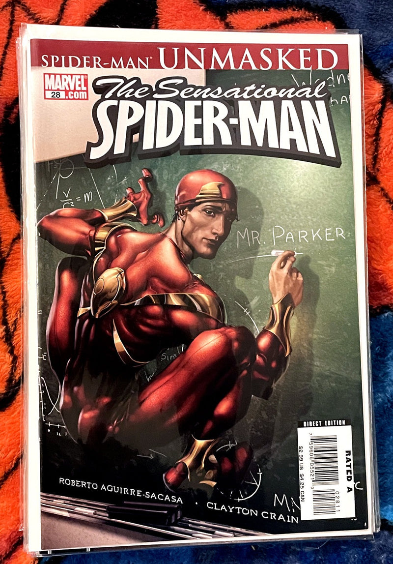 Sensational Spider-Man #28-35 Spider-Man Unmasked   variant #35 full run NM